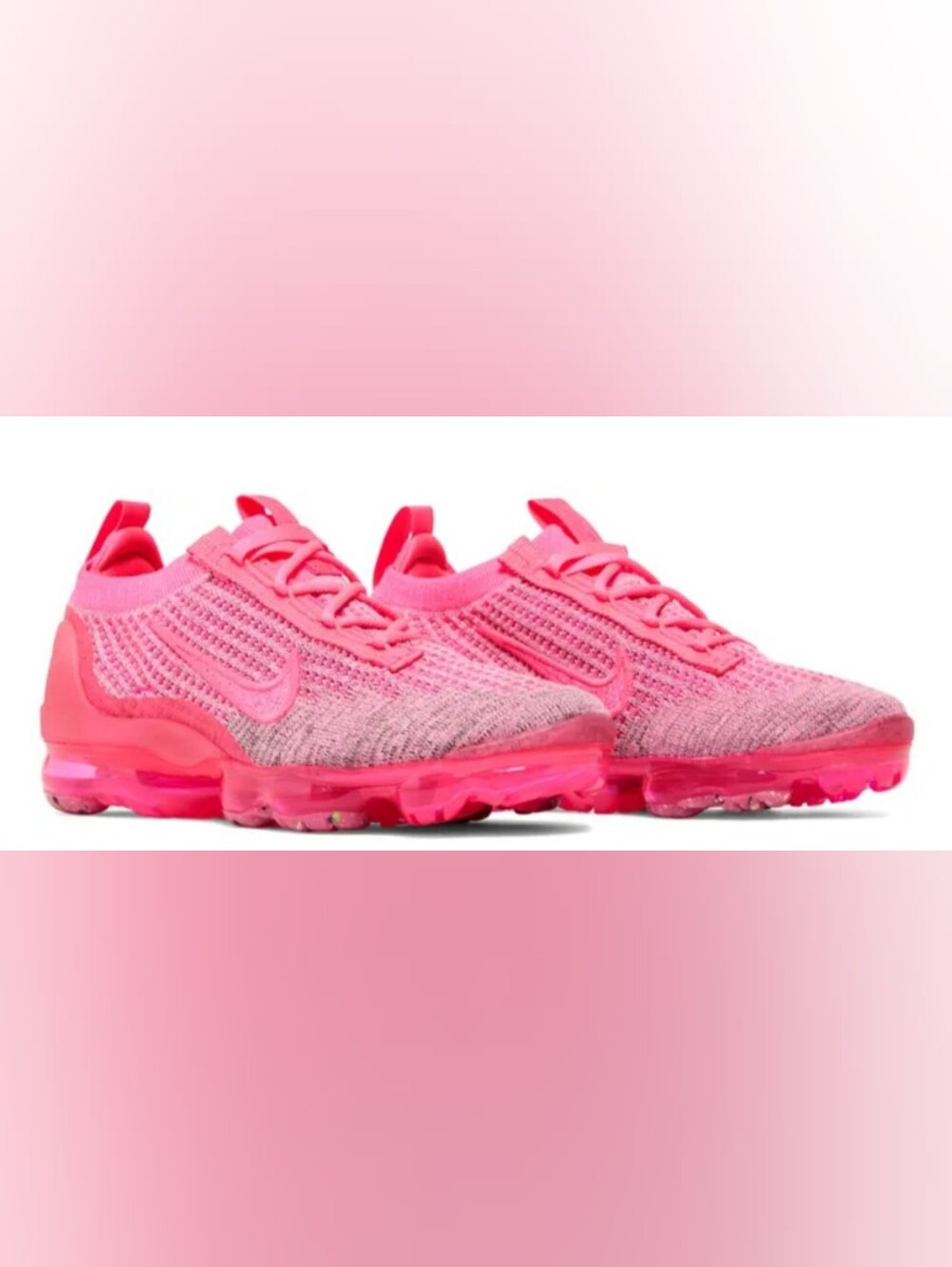 Nike Wmns Air VaporMax 2021 Flyknit 'Hyper Pink' Sneakers Size 8 Used Like New